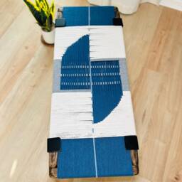 Hand-Woven Entryway Bench Mcm Style End Of Bed & Mudroom Seating - Custom-Made, Multiple Sizes - thumbnail 3