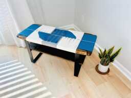 Hand-Woven Entryway Bench Mcm Style End Of Bed & Mudroom Seating - Custom-Made, Multiple Sizes