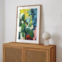 Matisse Inspired Flowers Illustration Abstract Boho Art Physical Poster - thumbnail 2