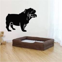 British Bull Dog Self Adhesive Vinyl Wall Art, Decal, Transfer, Mural, Interior Or Exterior Use - 32 Colours, 5 Sizes, Home Decor 0976