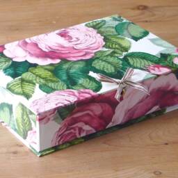 Handmade English Rose Box File A4 Tapestry Floral Office D??cor - thumbnail 3