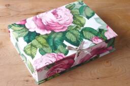 Handmade English Rose Box File A4 Tapestry Floral Office D??cor