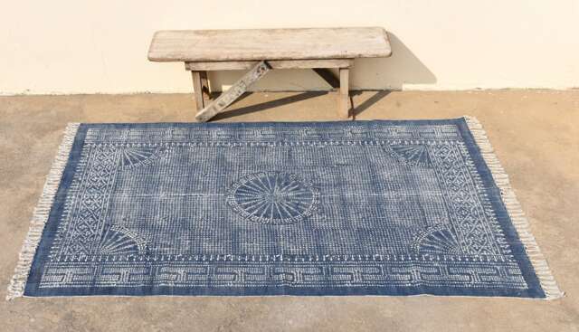 4x6 Feet Indian Rugs Cotton Rug, Woven Area For Sale, Decor Rustic Rugs, Decorative Bohemian Indian - image 1