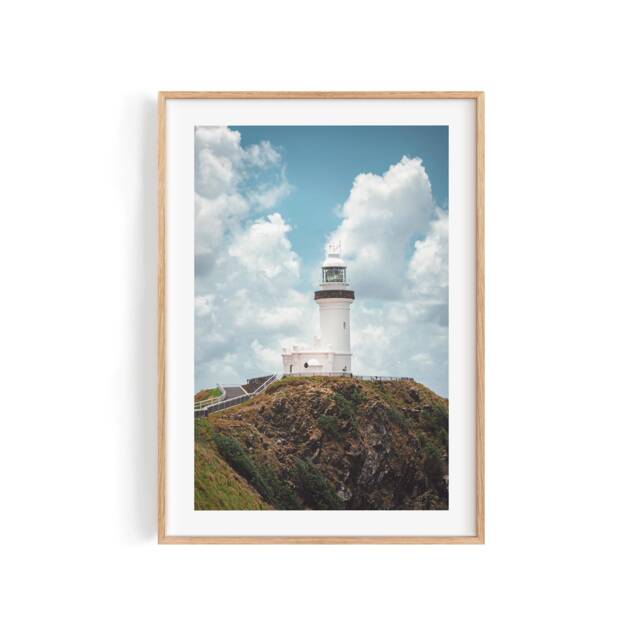 Byron Bay Lighthouse Print - Coastal Photography, Framed Wall Art - image 1
