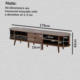 Tv Console Table, Rattan Door Stand With Solid Wood Storage, Rustic Media Cabinet For Living Room, Natural Entertainment Center - thumbnail 3