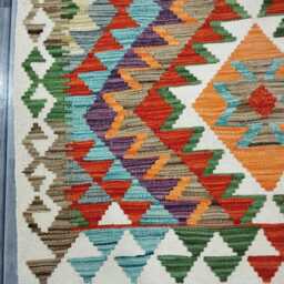 Classic Rug, Handmade Artisan Afghan Turkish Scandinavian Navajo Bohemian Wool Flatweave Multicolour Kilim Rug 155x98 cm - thumbnail 4