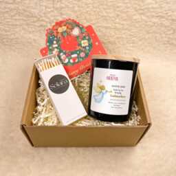 Personalised Thank You Godmother Christmas Candle Gift Set- Xmas For Godmother- Scented With Free Card & Matches - thumbnail 4