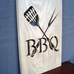 Wooden Kitchen Wall Hanging Sign, Bbq Sign, House Home Decor, Handcrafted Art, Rustic Wooden Wall Sign - thumbnail 4