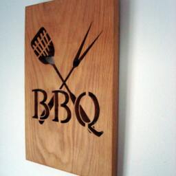Wooden Kitchen Wall Hanging Sign, Bbq Sign, House Home Decor, Handcrafted Art, Rustic Wooden Wall Sign - thumbnail 2