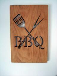 Wooden Kitchen Wall Hanging Sign, Bbq Sign, House Home Decor, Handcrafted Art, Rustic Wooden Wall Sign - thumbnail 1