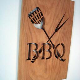Wooden Kitchen Wall Hanging Sign, Bbq Sign, House Home Decor, Handcrafted Art, Rustic Wooden Wall Sign - thumbnail 3