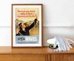 Reprint Of A Vintage Ww2 Female Waves Recruiting Poster - thumbnail 1
