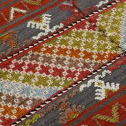 Handmade Berber Rug Vintage Moroccan Wool Carpet - 8x4.5 Ft - thumbnail 3