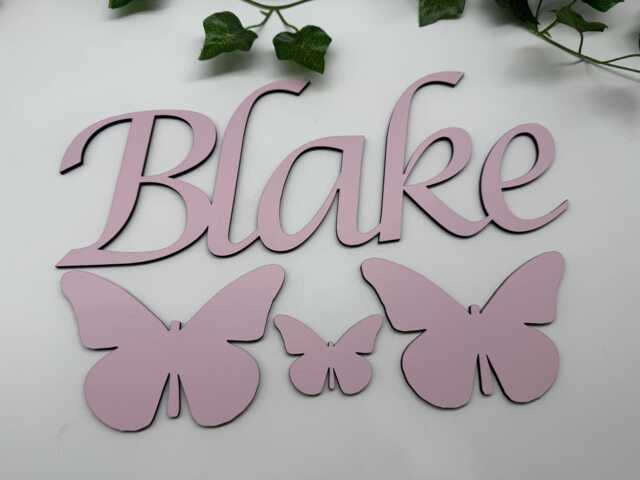 Wooden Toy Box Name & Stars - Painted Script - image 1