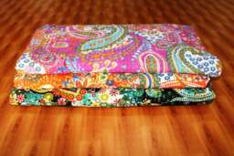 Handmade Paisley Printed Kantha Quilt Lot Of 3 Quilt, Bedspread