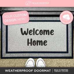 Your Custom Words Here Outdoor Mat - Personalized Rug Customized Doormat Washable Realtor Gift