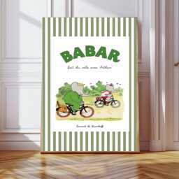 Set Of Two Babar Prints, Yoga Wall Art, Print Set, Nursery Kids Art Nursery Decor Art Prints - thumbnail 3
