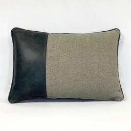 The Leather & Wool Cushion - thumbnail 3