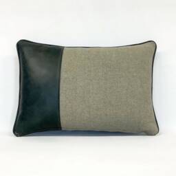 The Leather & Wool Cushion - thumbnail 2