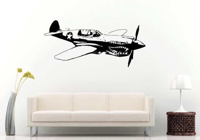 War Air Force Fighter Jet Plane Flying On Maneuvers Wall Decal Vinyl Sticker Mural Room Decor L1261 - image 1