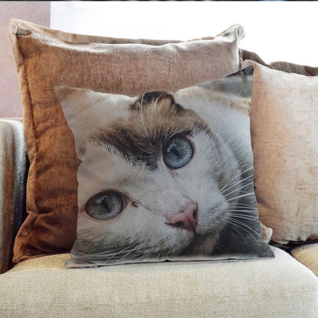 Cat Nose Animal Whiskers Photography - Decorative Pillow Throw Cushion Fabric , Case Cover Or With Filling