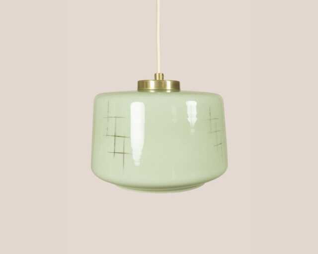Ernesta Vintage Pendant Light Mcm Hanging Handcrafted Glass Lamp Retro Ceiling Fixture Yugoslavia Gold Brass - image 1