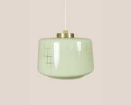 Ernesta Vintage Pendant Light Mcm Hanging Handcrafted Glass Lamp Retro Ceiling Fixture Yugoslavia Gold Brass