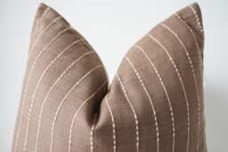 Brown Tribal Hemp Hand Woven Natural Dye Color Hmong Lumbar Pillow Cover - thumbnail 1
