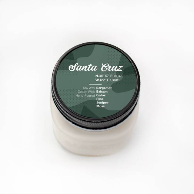 Santa Cruz California Candle, Custom Scented, Hand-Poured Soy Wax, Coastal Farmhouse Style - image 1