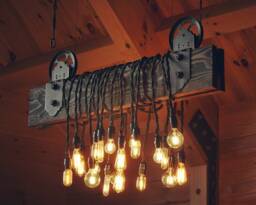 The Farm Beam - Wood Plank Pulley Chandelier - thumbnail 1