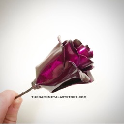 Set Of - 3 Purple Eternity Roses