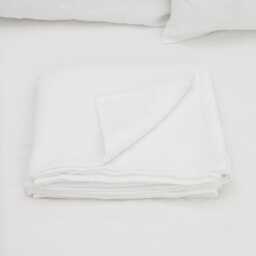 White Flat Linen Bed Sheet in King, Queen, Single, Twin & Other Custom Sizes, Stone Washed Soft Natural Organic Cover