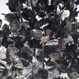 Royal Chandeliers Lighting With Black Leaves & Flowers, Elegant Black Hanging Chandeliers - thumbnail 3