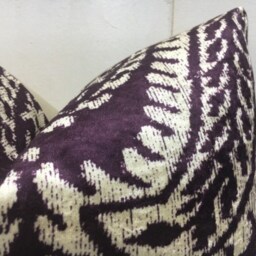 Handwoven Silk Ikat Pillow Cover, Decorative Cushion - 16x16 - thumbnail 2