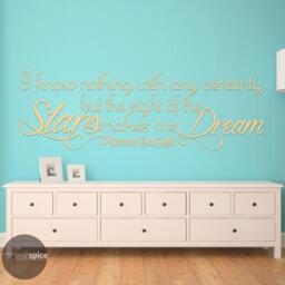 Vincent Van Gogh I Know Nothing With Any Certainty Sight Of The Stars Makes Me Dream Vinyl Wall Decal Sticker - thumbnail 2