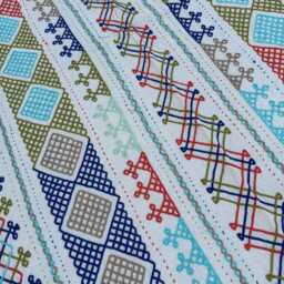 Hand-Embroidered Suzani Quilt - Cotton Folk Textile, Colorful Bohemian Throw Blanket, Reversible Bedspread - thumbnail 3