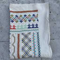 Hand-Embroidered Suzani Quilt - Cotton Folk Textile, Colorful Bohemian Throw Blanket, Reversible Bedspread - thumbnail 4