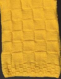 Yellow Gold, Hand Knitted Baby Blanket, Also in A Variety Of Colors