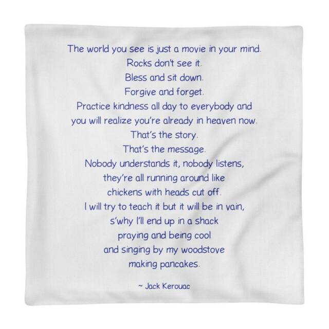 "Pillow Case Only Jack Kerouac Love Letter ""Making Pancakes"