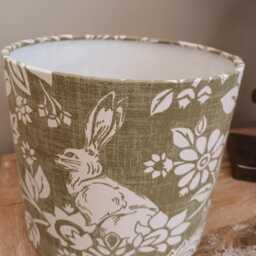 Hare Lampshade Moss Green Country Floral Shade - thumbnail 2