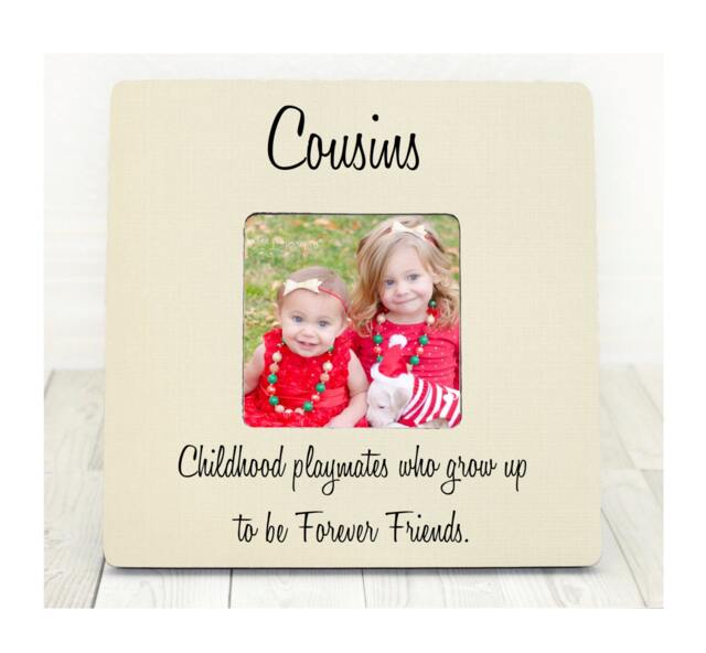 Personalized Cousin Picture Frame Forever Friends Gift, Cousins Frame, Cousin Gift - image 1