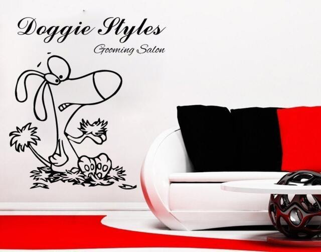 Wall Decals Doggie Styles Grooming Salon Decal Dog Haircut Vinyl Sticker Pet Shop Home Decor Art Mural Ms278 - image 1