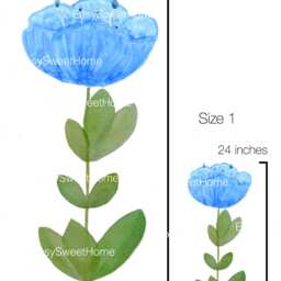 Wall Decal Giant Flower Blue No. 1, Home D??cor, Bedroom Floral Decal, Nursery Decor, Dream Meadow Collection - thumbnail 2