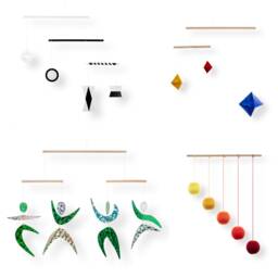 Montessori Mobile Set Of 4 - Munari, Gobbi, Octahedron & Dancers For Newborn Visual Development Nursery Decor - thumbnail 2