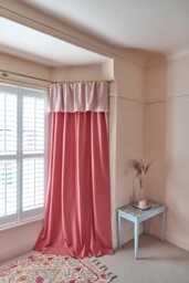 Handmade Herringbone Cotton Flop Over Curtains - Made To Measure - thumbnail 1