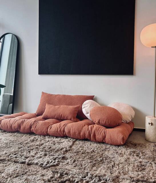Tufted Boucle Floor Cushion Large Meditation Pillow - image 1