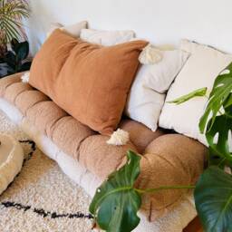 Tufted Boucle Floor Cushion Large Meditation Pillow - thumbnail 3