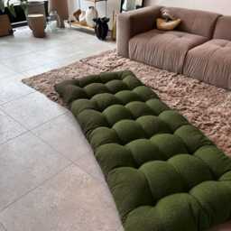 Tufted Boucle Floor Cushion Large Meditation Pillow - thumbnail 4