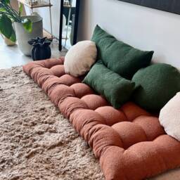 Tufted Boucle Floor Cushion Large Meditation Pillow - thumbnail 2