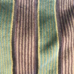 Lynton Velvet Stripe in Black Plum, Aegean, Or Harvest-One Pillow - thumbnail 2